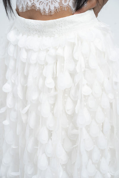 White Petals Skirt