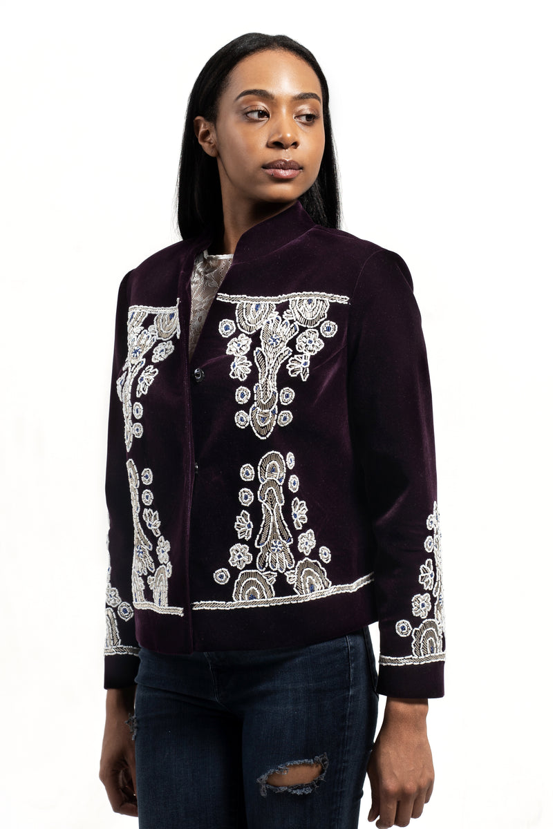 Velvet Embroidered Jacket