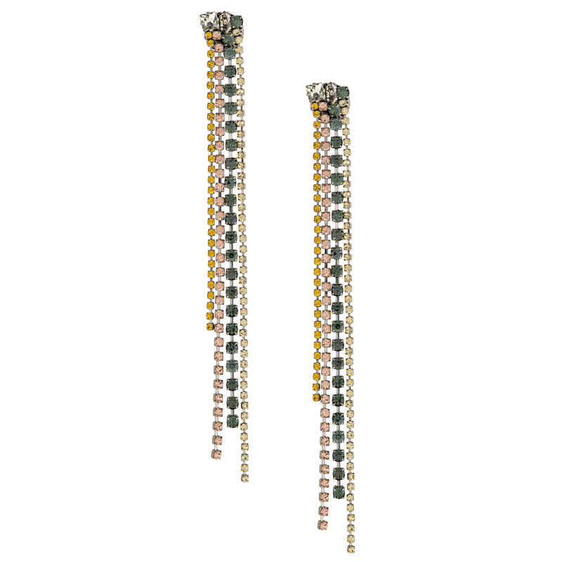 Multi Strass Gem Earrings